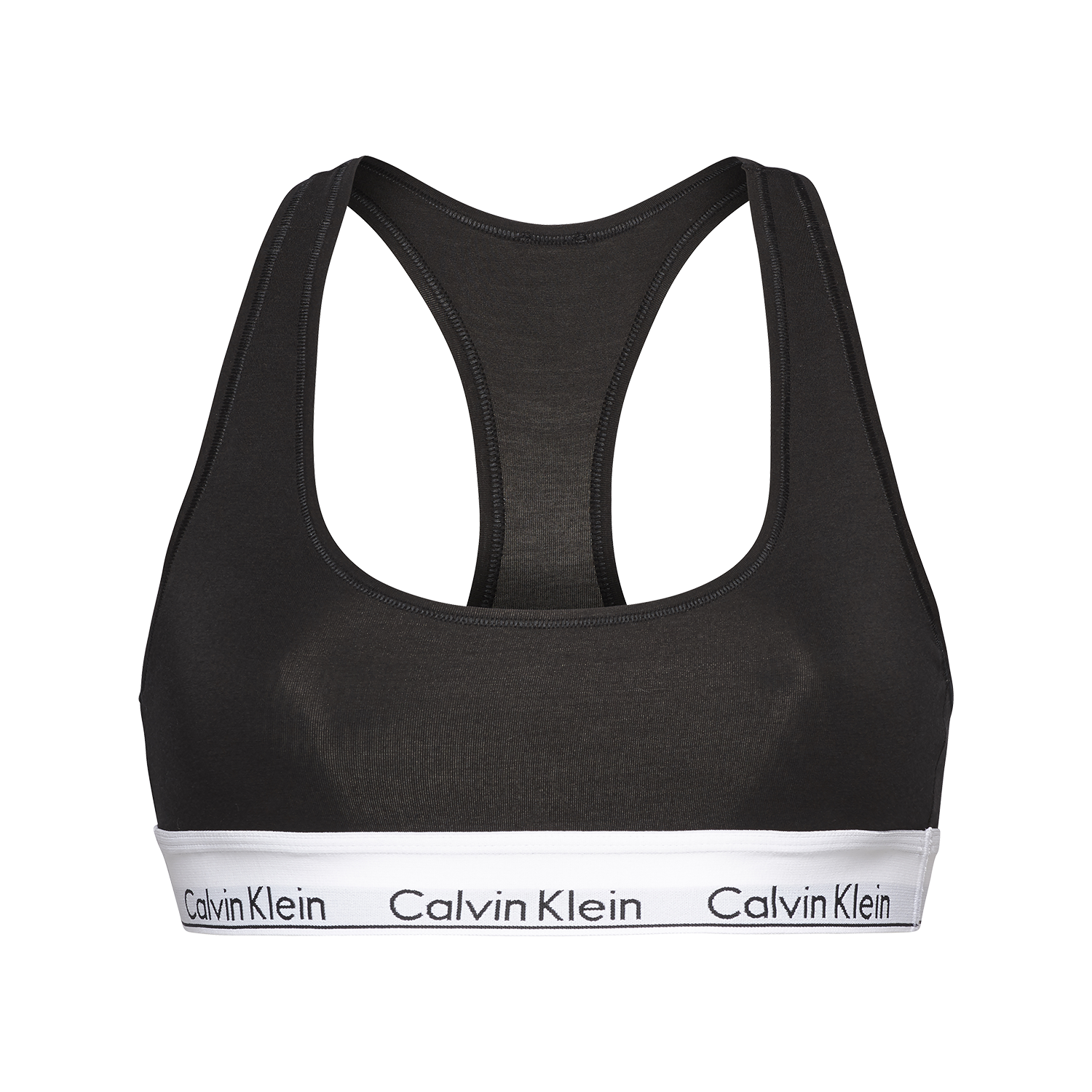 CK Modern Cotton Racerback Bralette Black