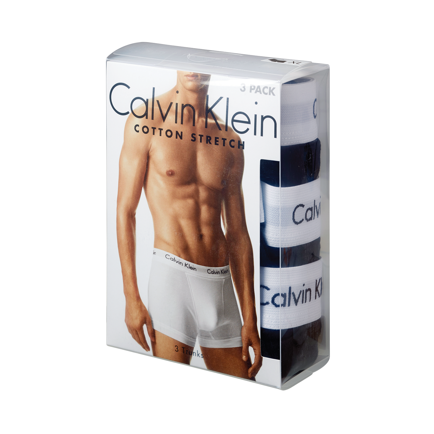 3 Pack Cotton Stretch Trunks Blue Multi