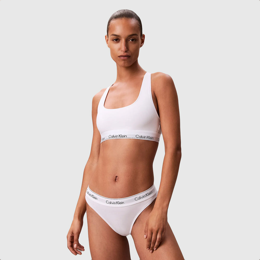 Calvin Klein Unlined Bralette - White |ThirdBaseUrban
