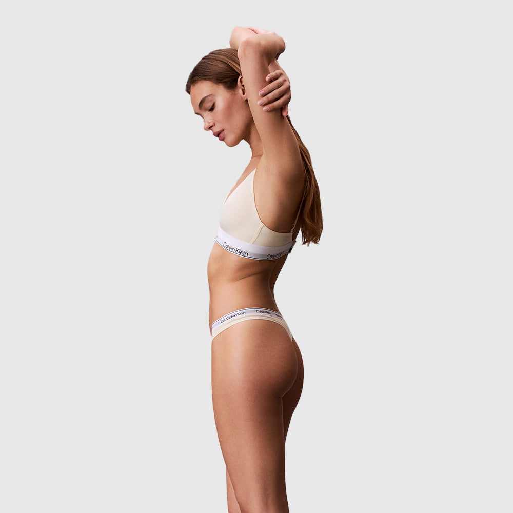 Lightly Lined Triangle Bra - Pale Yellow