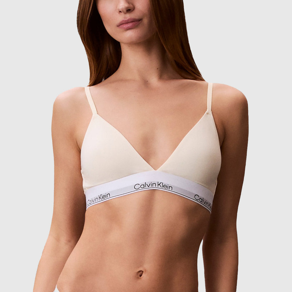 Lightly Lined Triangle Bra - Pale Yellow