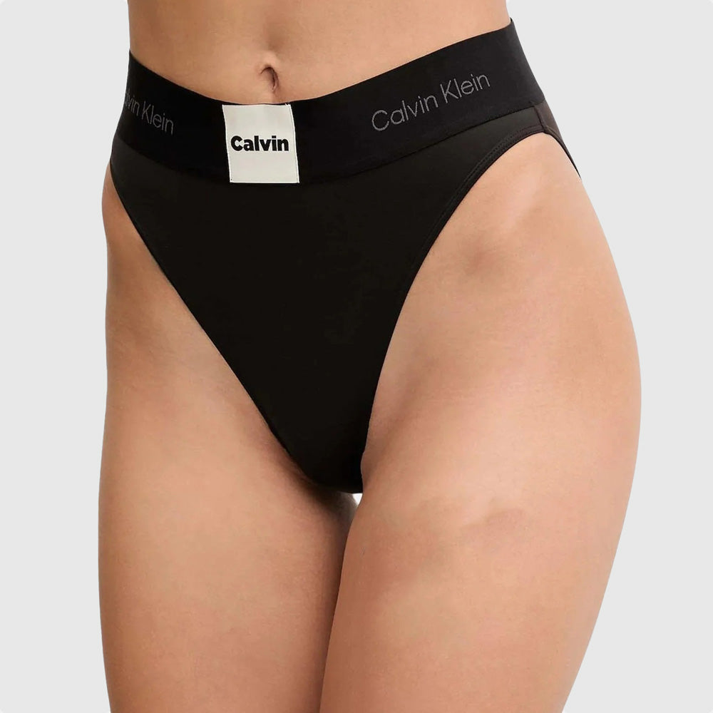 High Waist Bikini Bottom - Black