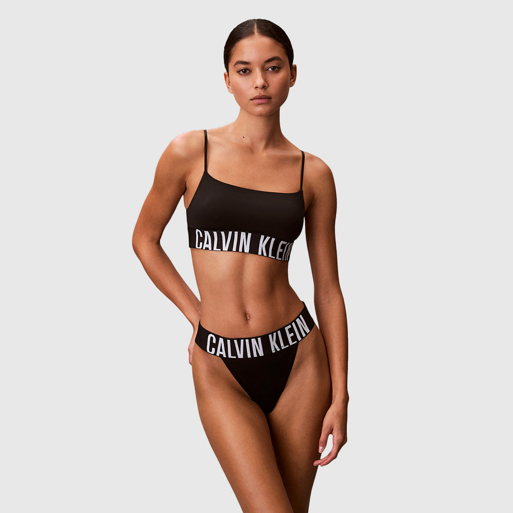 High Leg Thong - Black