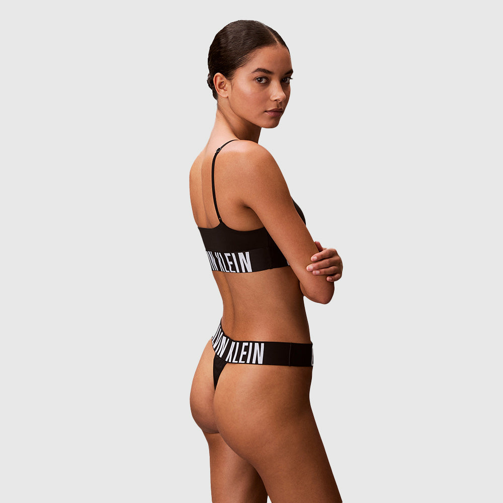 High Leg Thong - Black