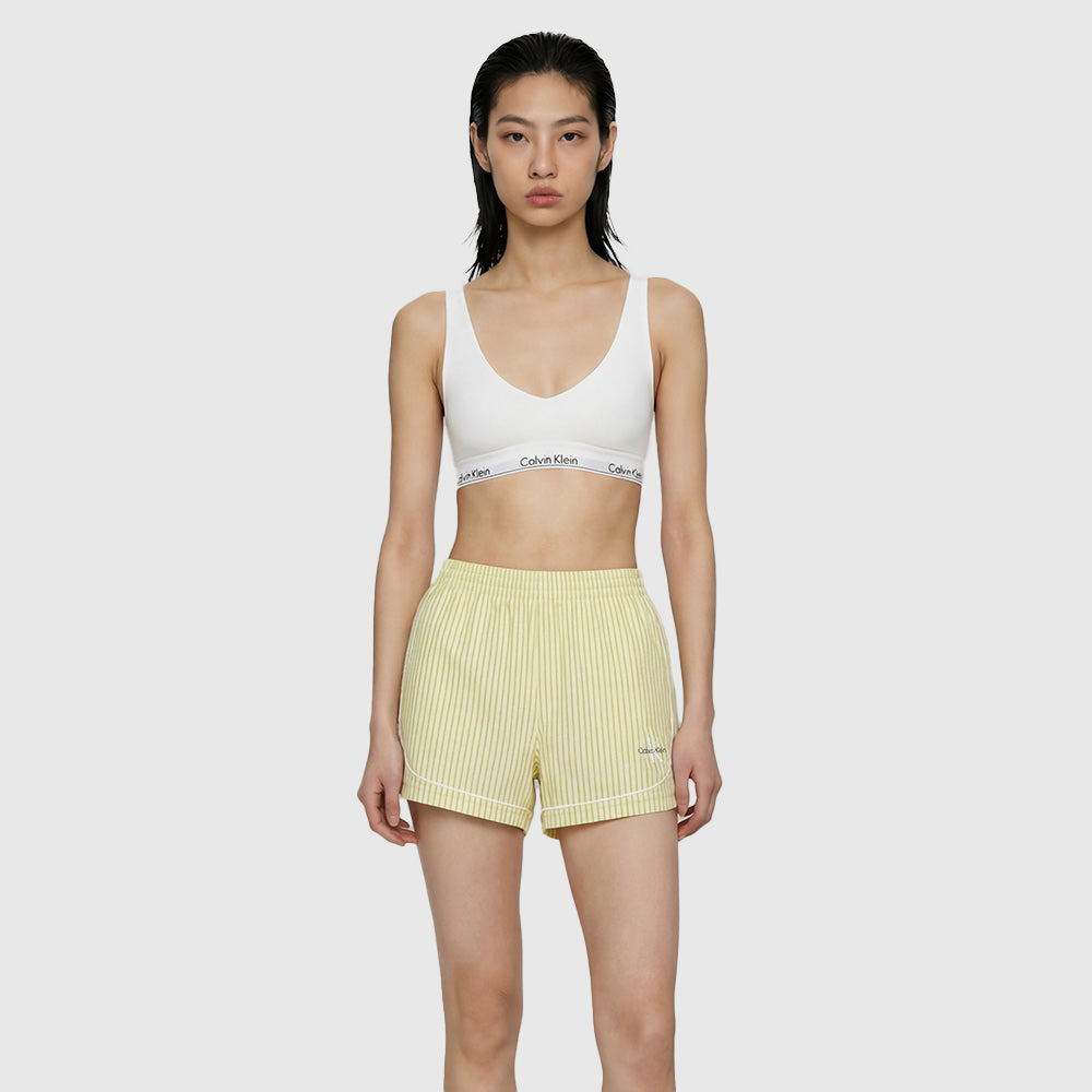 Poplin Track Short - Pale Yellow