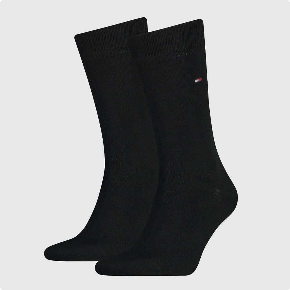 Tommy Hilfiger 2 Pack Classic Sock - Black |ThirdBaseUrban