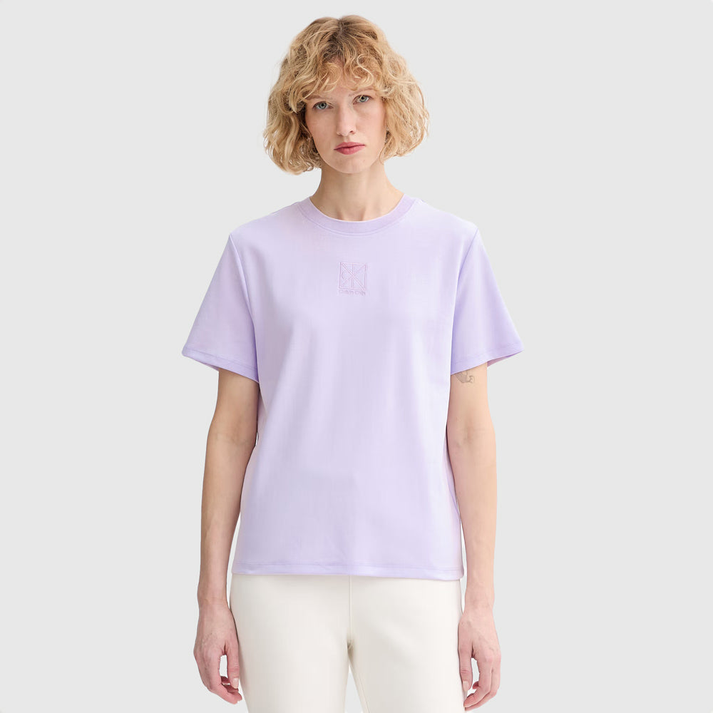 Calvin Klein Lux Interlock Emblem T-Shirt - Lilac |ThirdBaseUrban