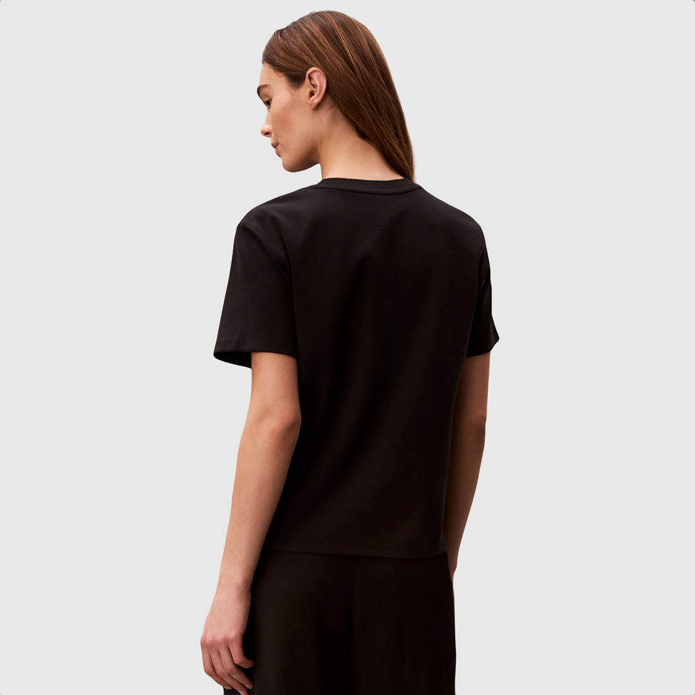 Lux Interlock Emblem T-Shirt - Black