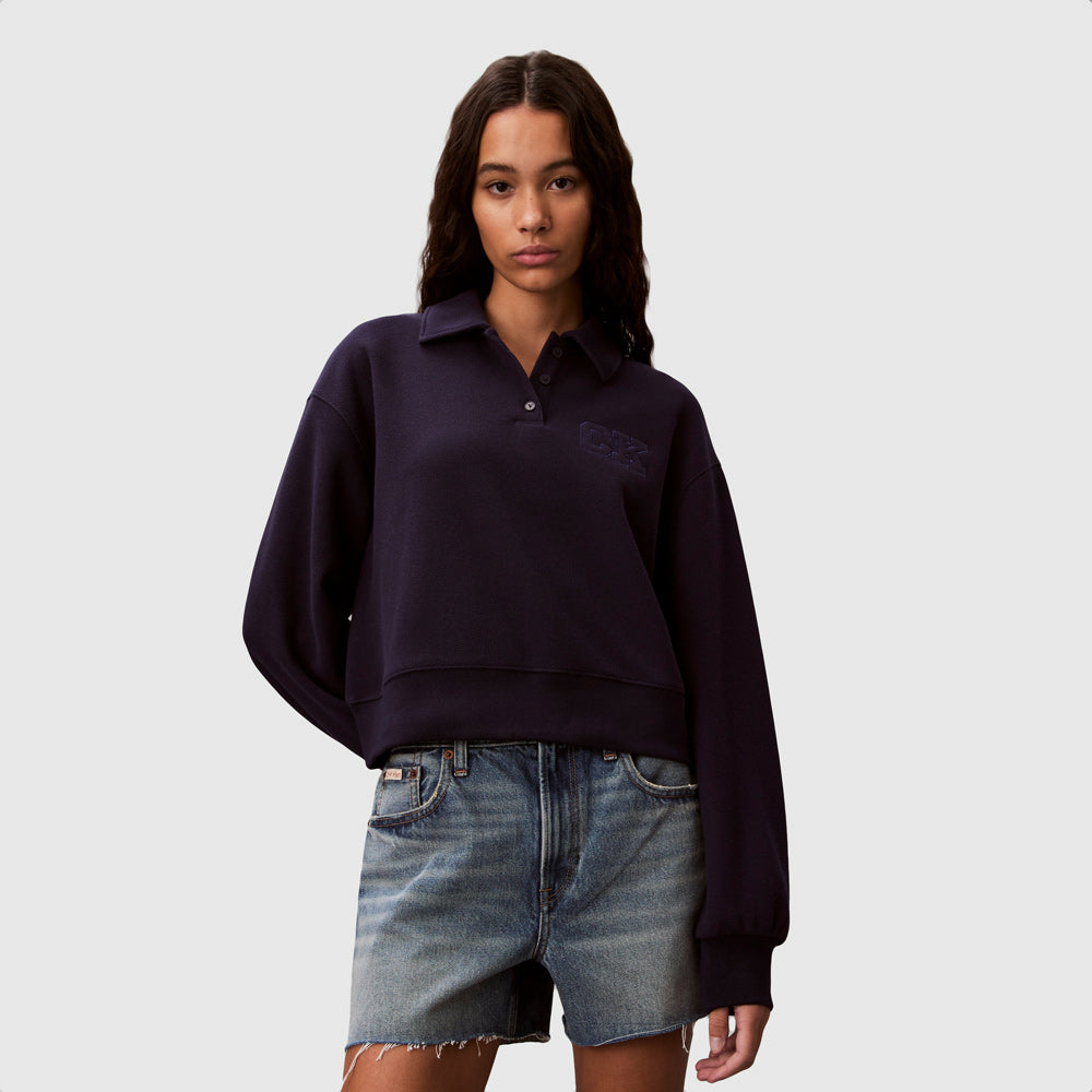 Calvin Klein Relaxed Golfer Sweatshirt - Navy |ThirdBaseUrban