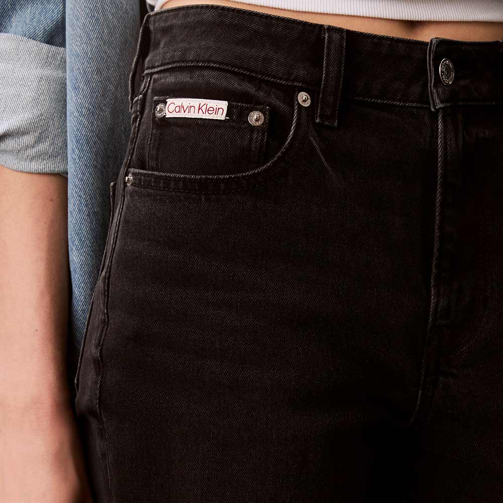 High Rise Straight Jean - Denim Black