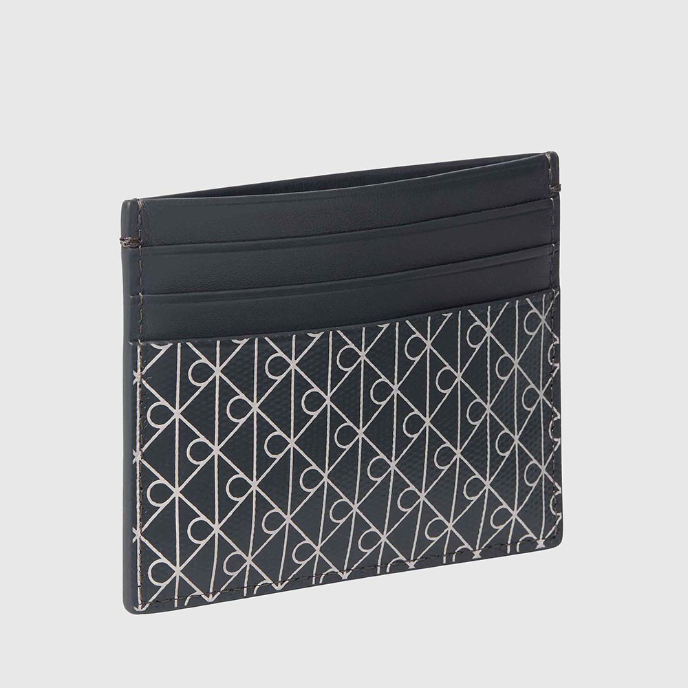 Snap Button Card Holder - Dark Grey
