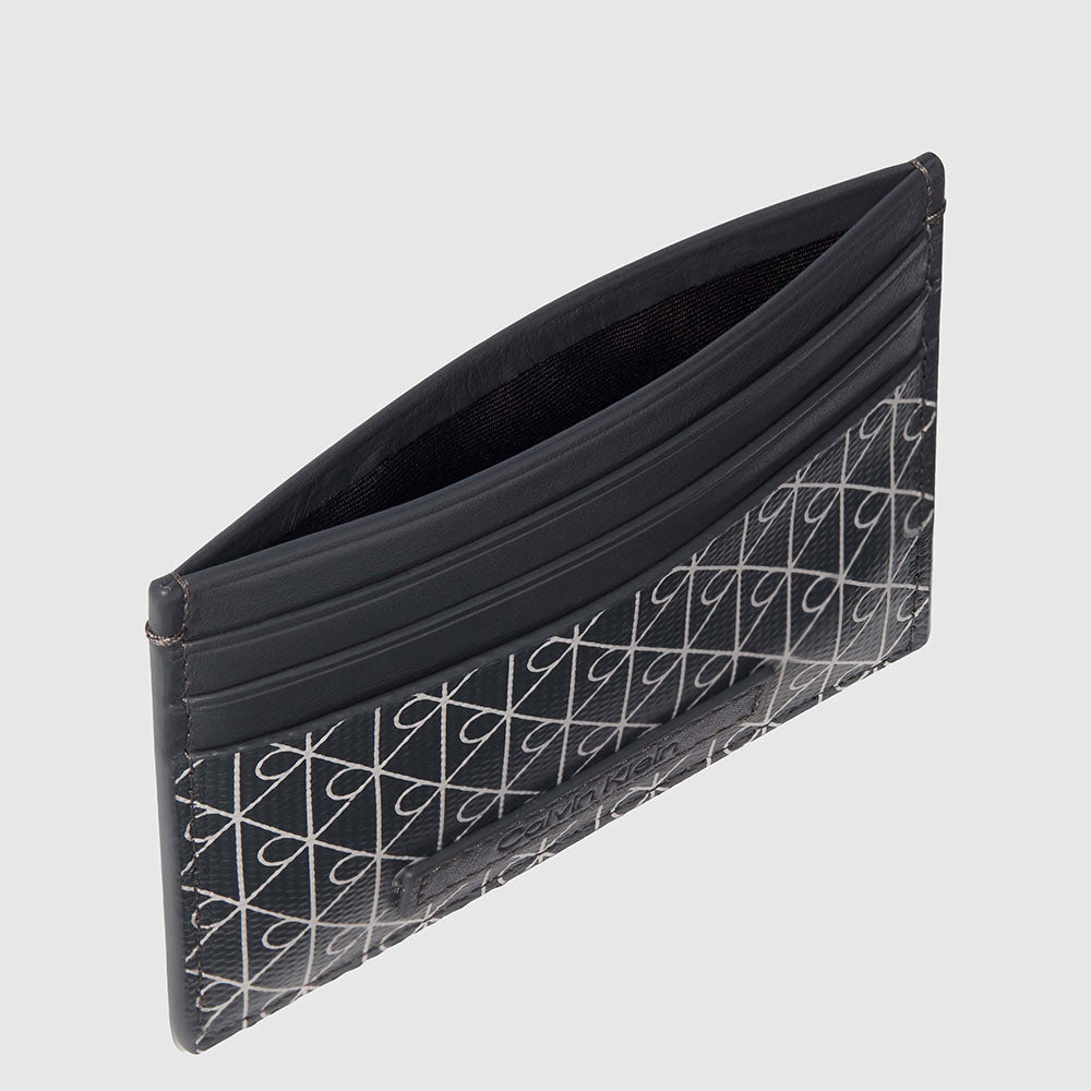 Snap Button Card Holder - Dark Grey