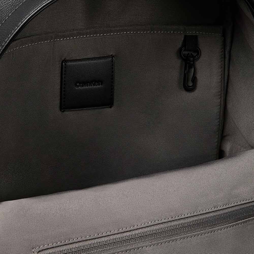Monogram Debossed Square Backpack - Black
