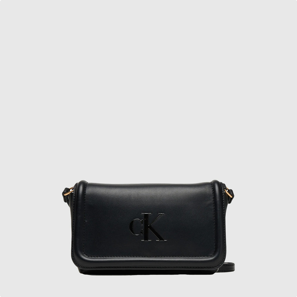 Calvin Klein Bold Ck Flap Crossbody - Black |ThirdBaseUrban