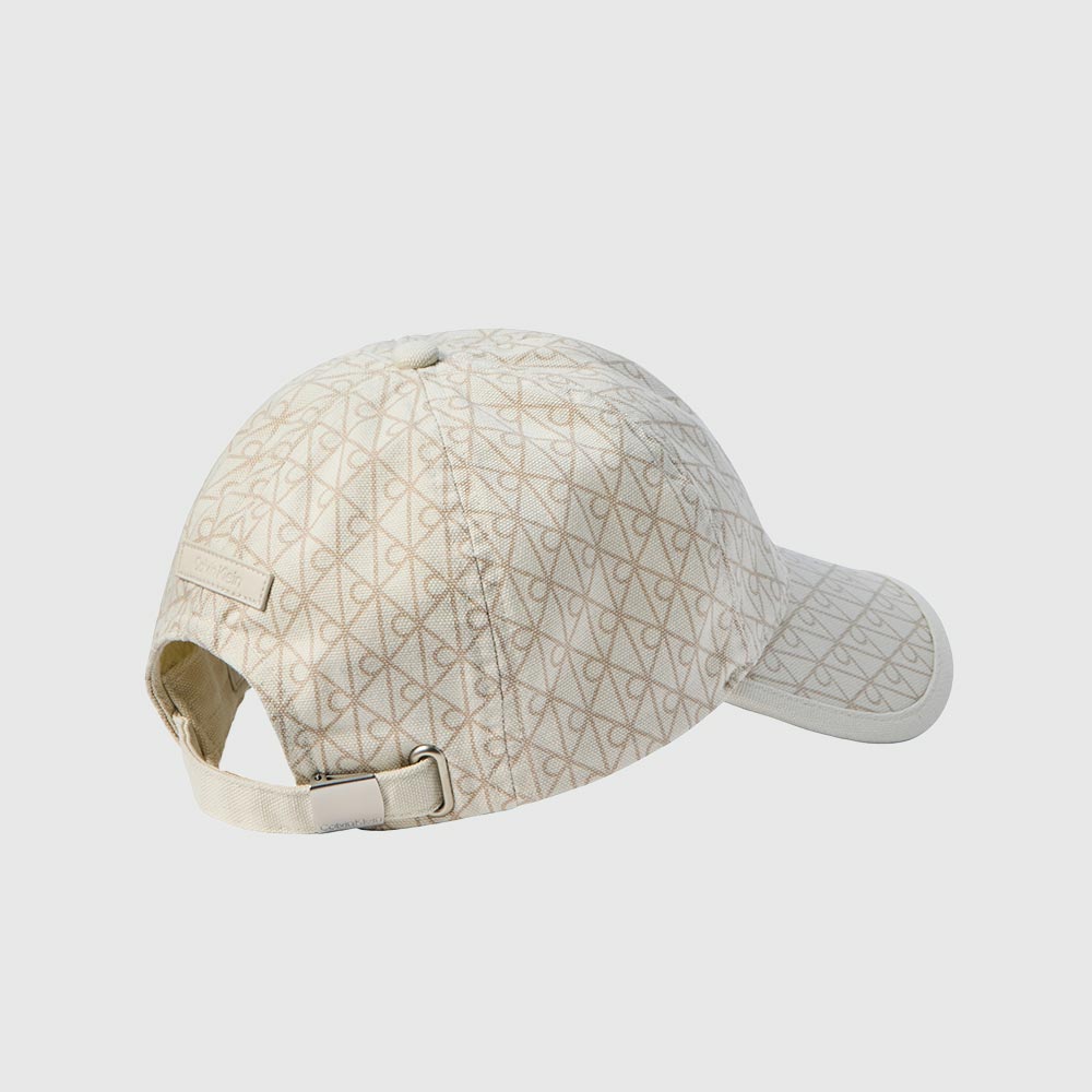 Cotton Twill Adjustable Emblem Logo Cap - Offwhite