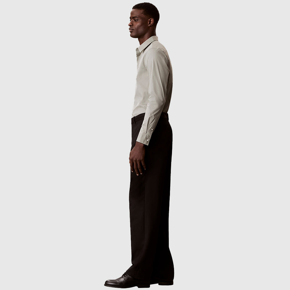 Solid Stretch Slim Shirt - Grey