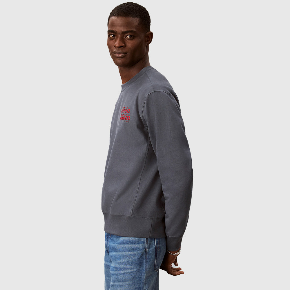 Premium Terry Graphic Crewneck - Blue/Grey