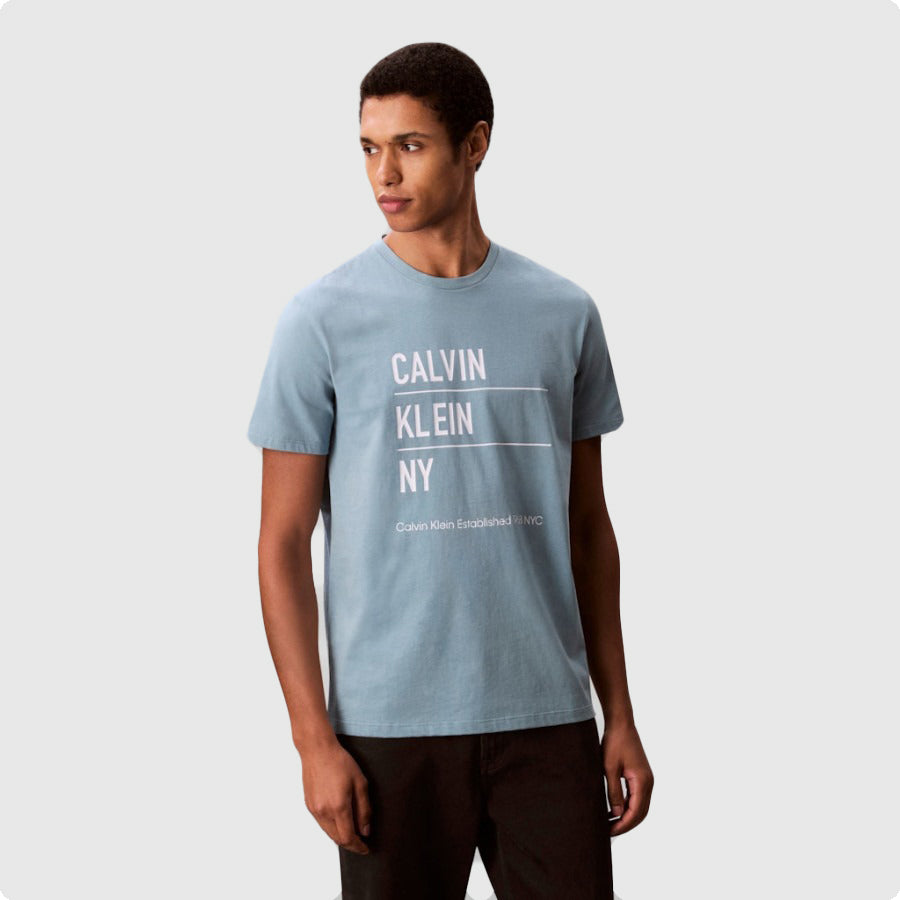 Calvin Klein Graphic T-Shirt - Blue |ThirdBaseUrban