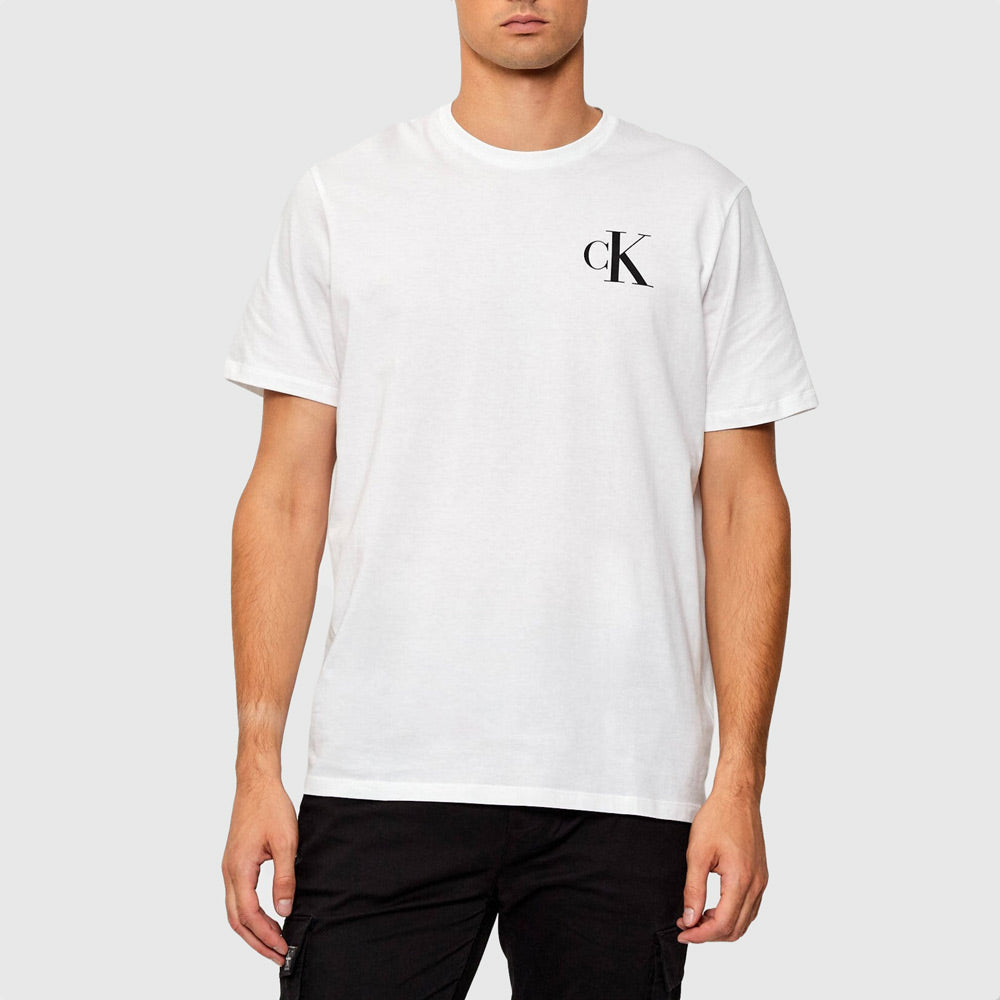 Calvin Klein Left Chest Logo T-Shirt - White |ThirdBaseUrban