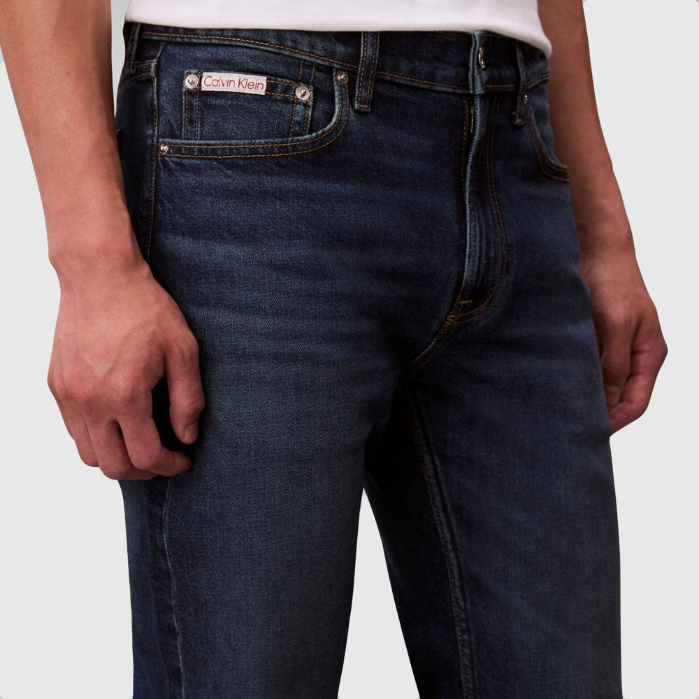 Slim Taper oil Slick Jean - Dark Blue