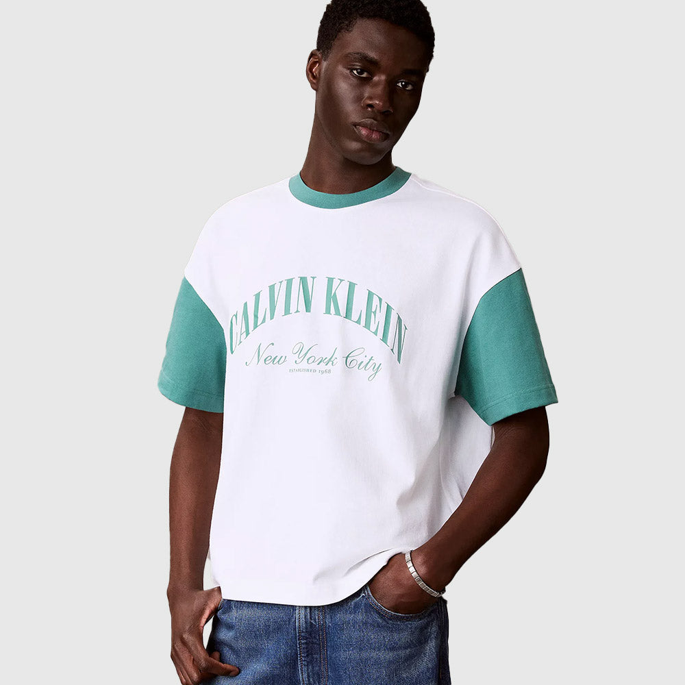 Relaxed Varsity Logo T-shirt - White Multi