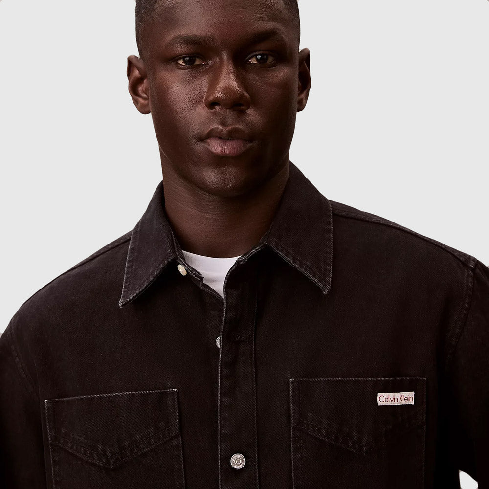 90S Jackson Stone Overshirt - Denim Black