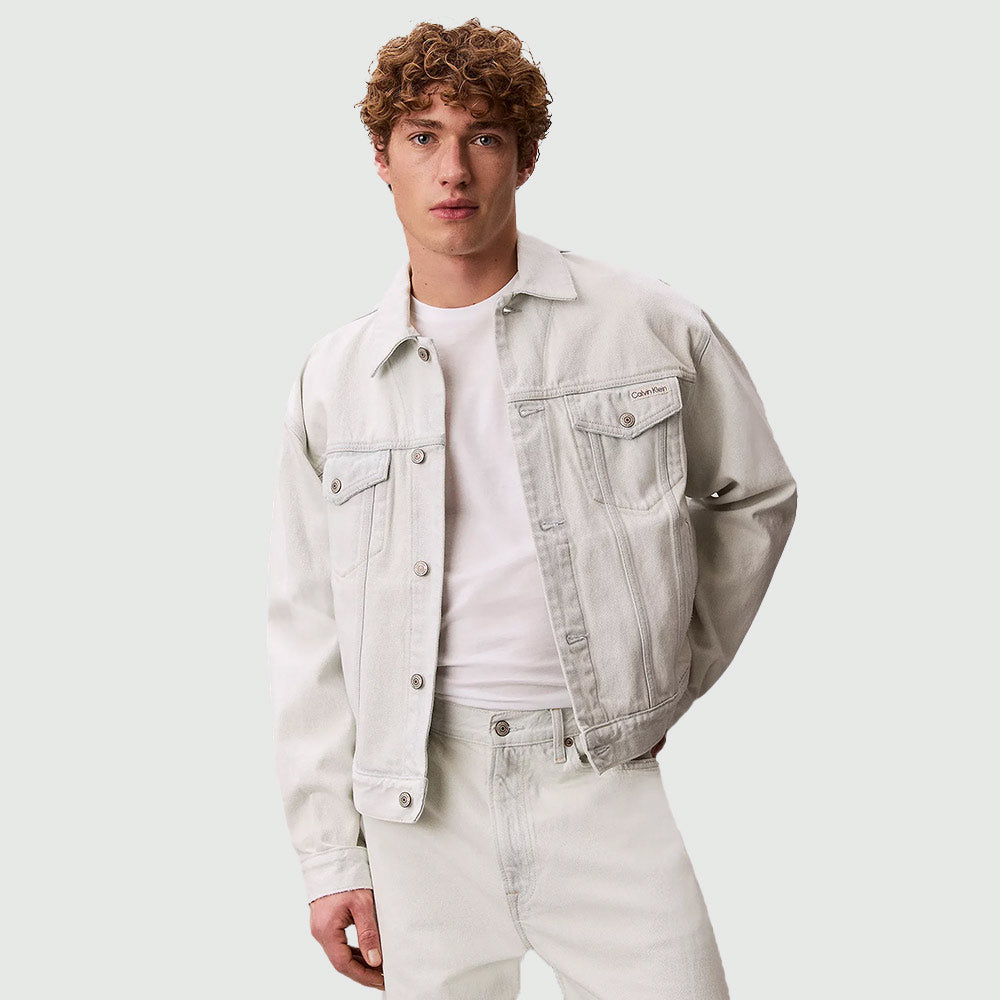 Bleachout Trucker Jacket - White