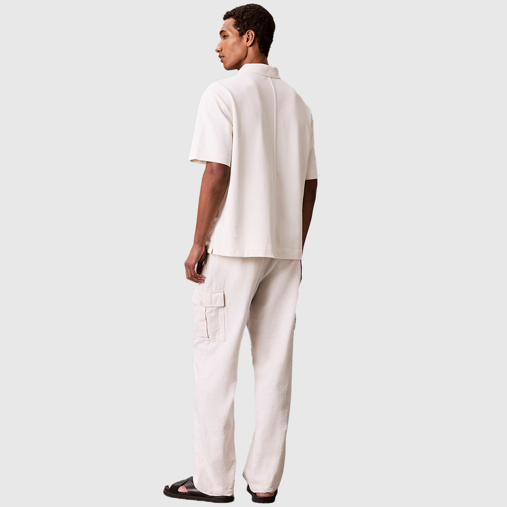 Embroidered Logo Polo Shirt - Offwhite