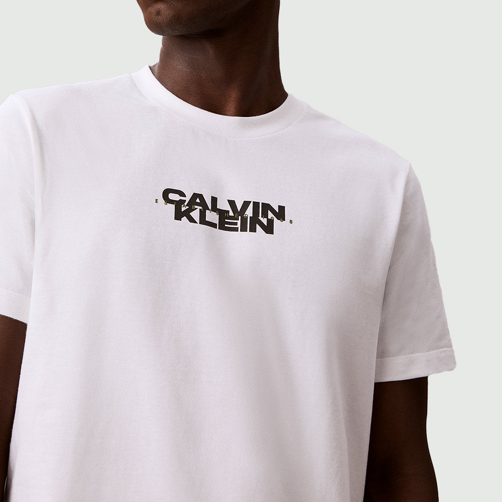 Logo Graphic Washed Crew Neck T-Shirt - White
