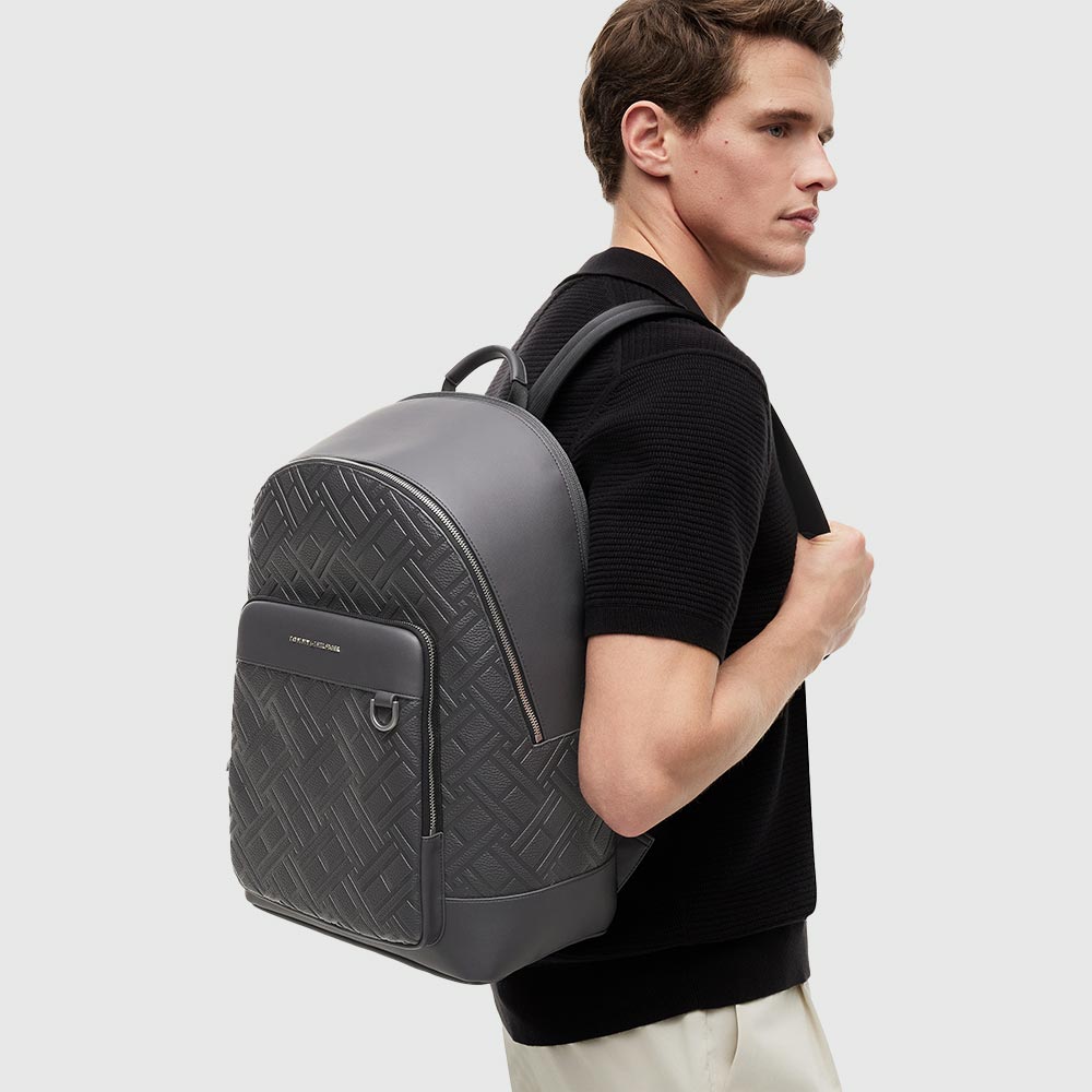Flag Metal Logo Backpack - Grey