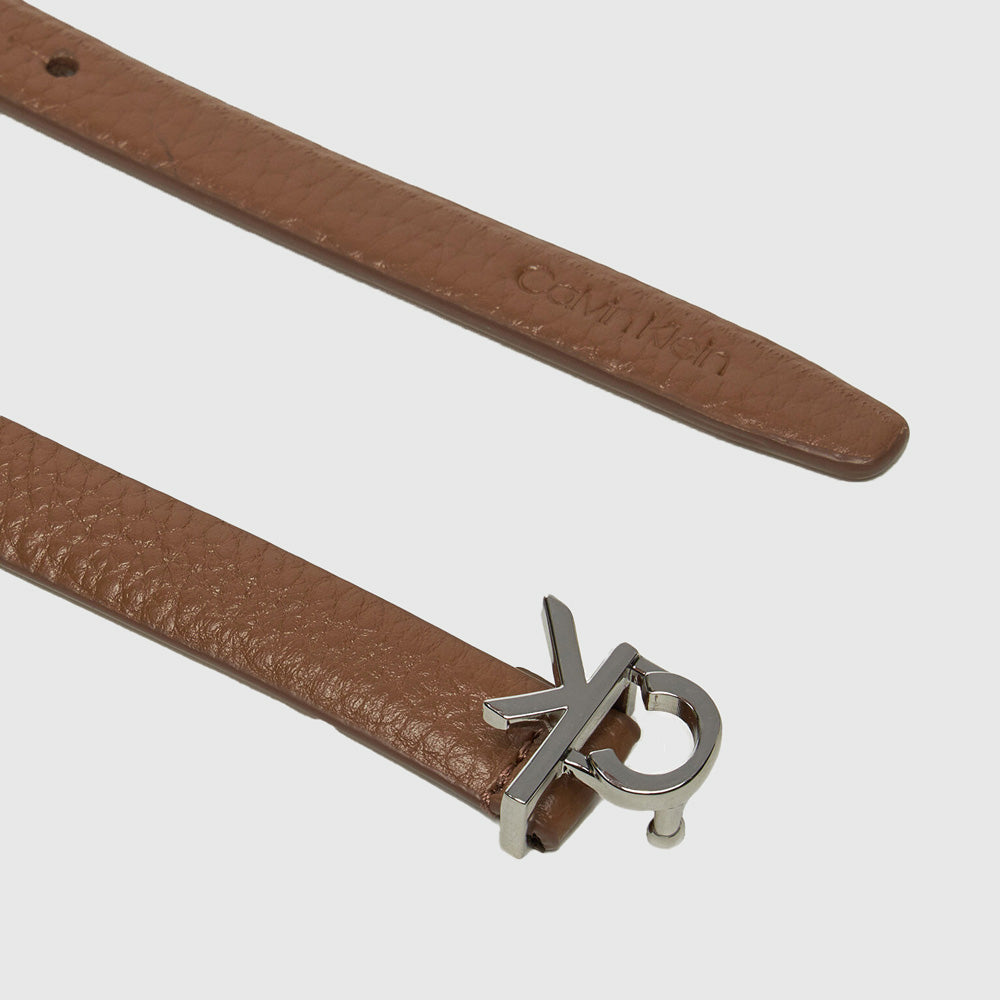 Slim Pebble Belt - Brown