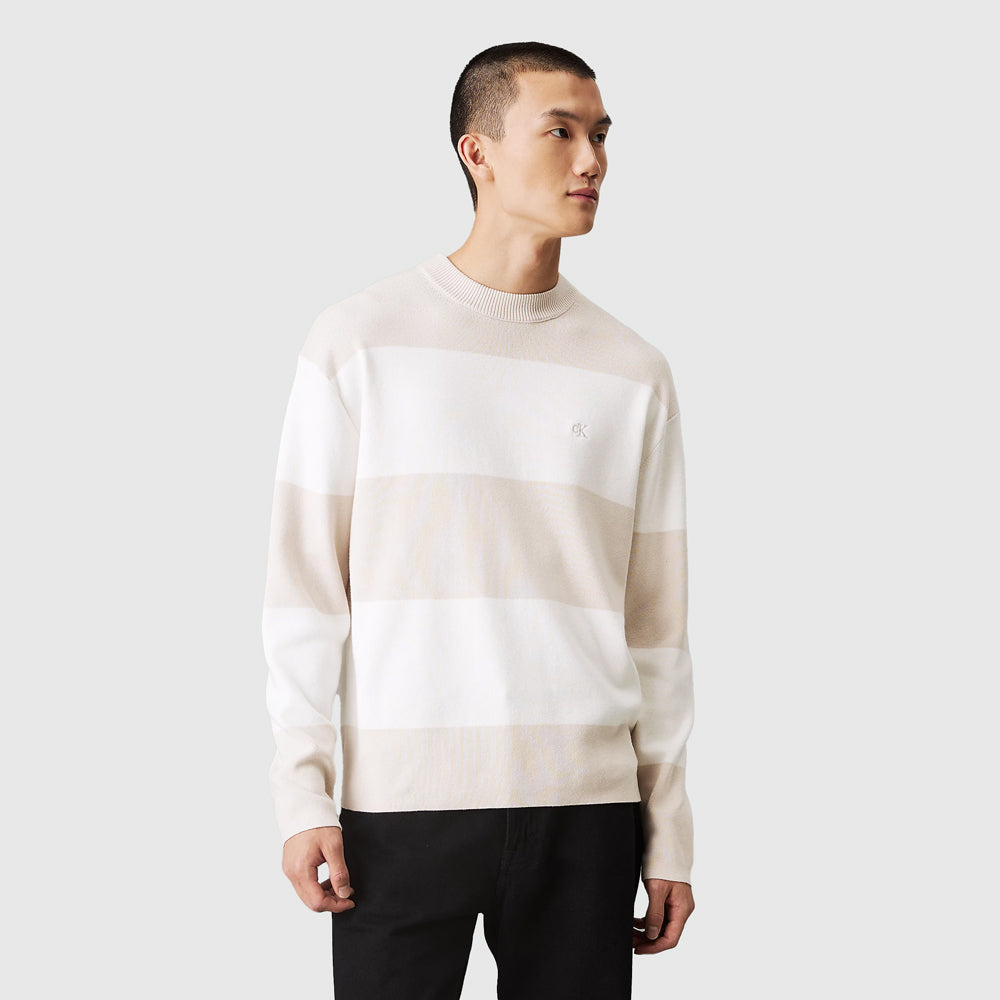 Calvin Klein Cotton Sweater - White |ThirdBaseUrban