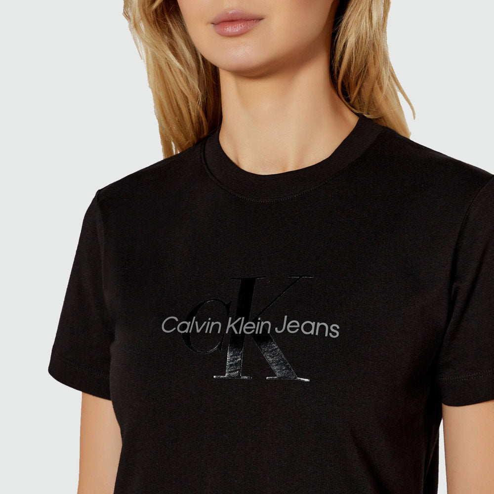 Glossy Monologo T-Shirt - Black