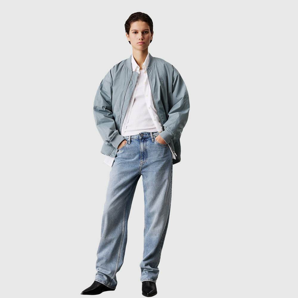 Long Bomber Jacket - Teal