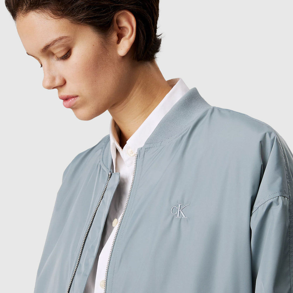 Long Bomber Jacket - Teal