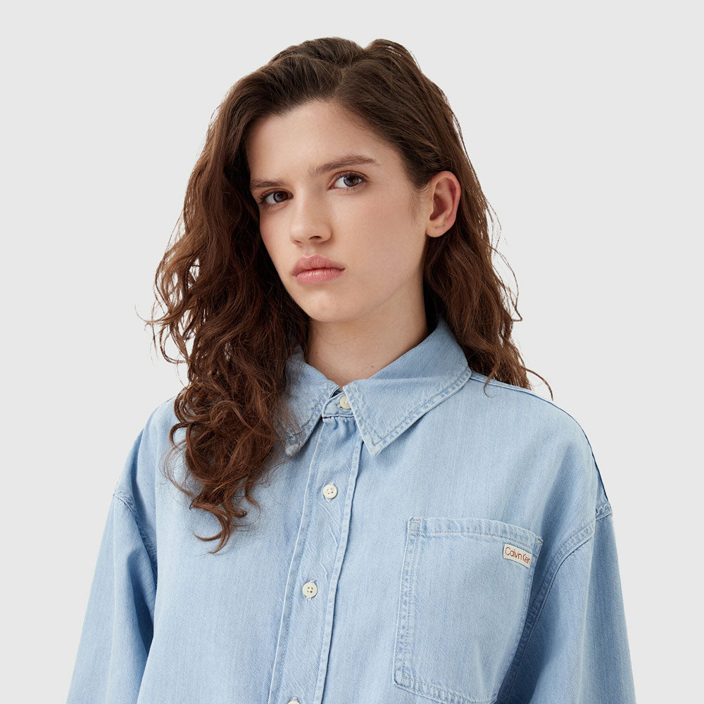 Oversized Denim Shirt - Denim Light