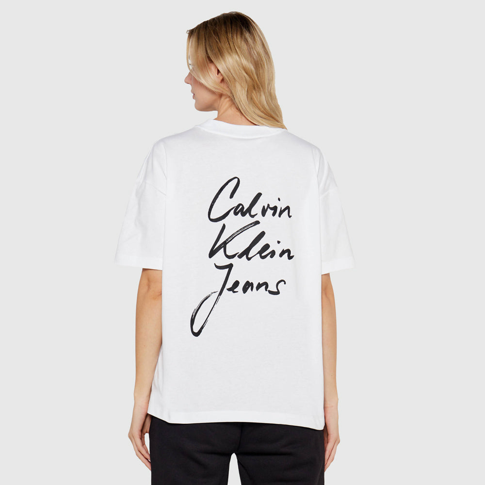 Script Institutional T-Shirt - White