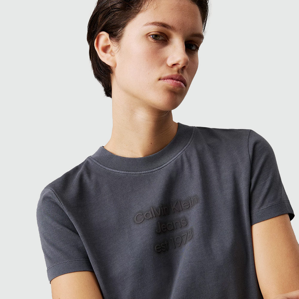 Washed Print Baby T-Shirt - Washed Black
