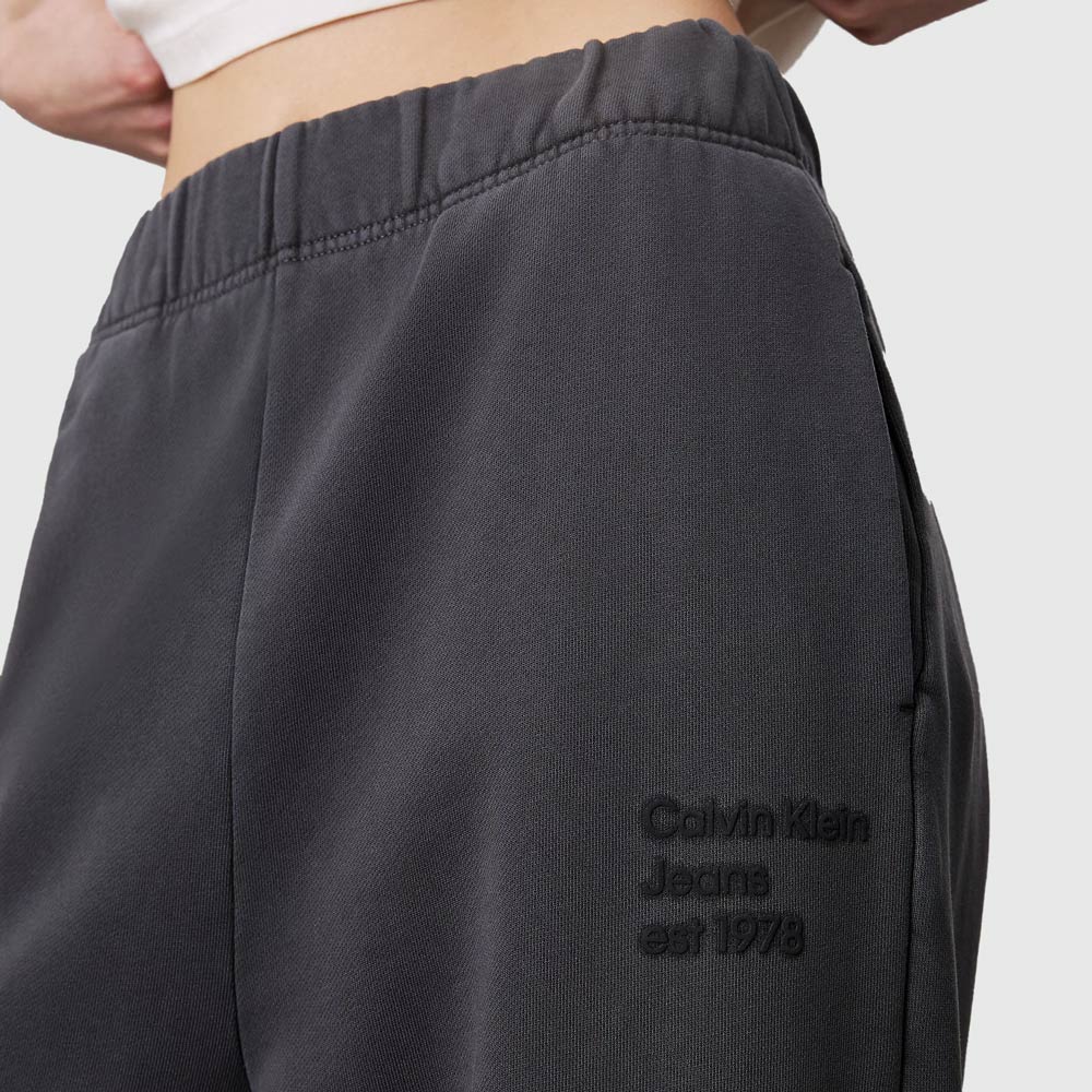 Washed Print Jogger - Washed Black