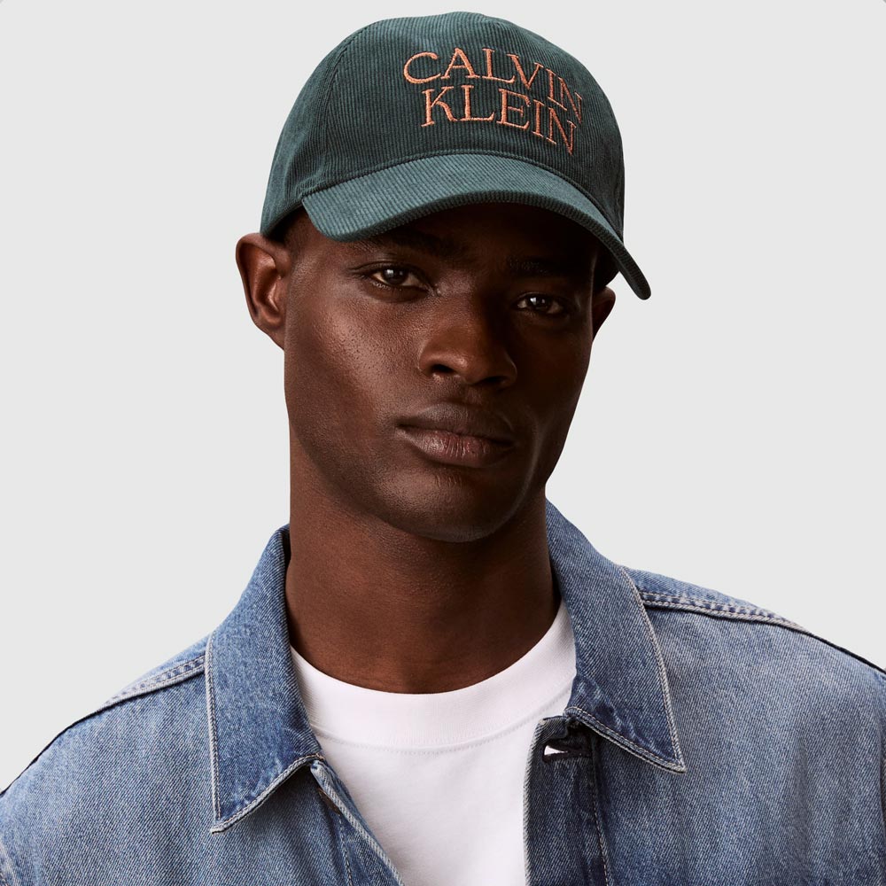 Calvin Klein Corduroy Panel Cap - Navy Teal |ThirdBaseUrban