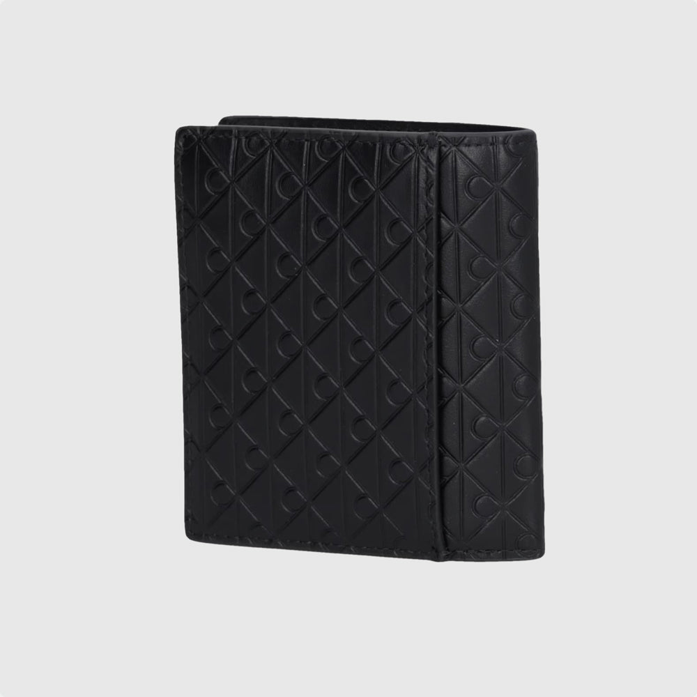 Embossed Emblem Wallet - Black