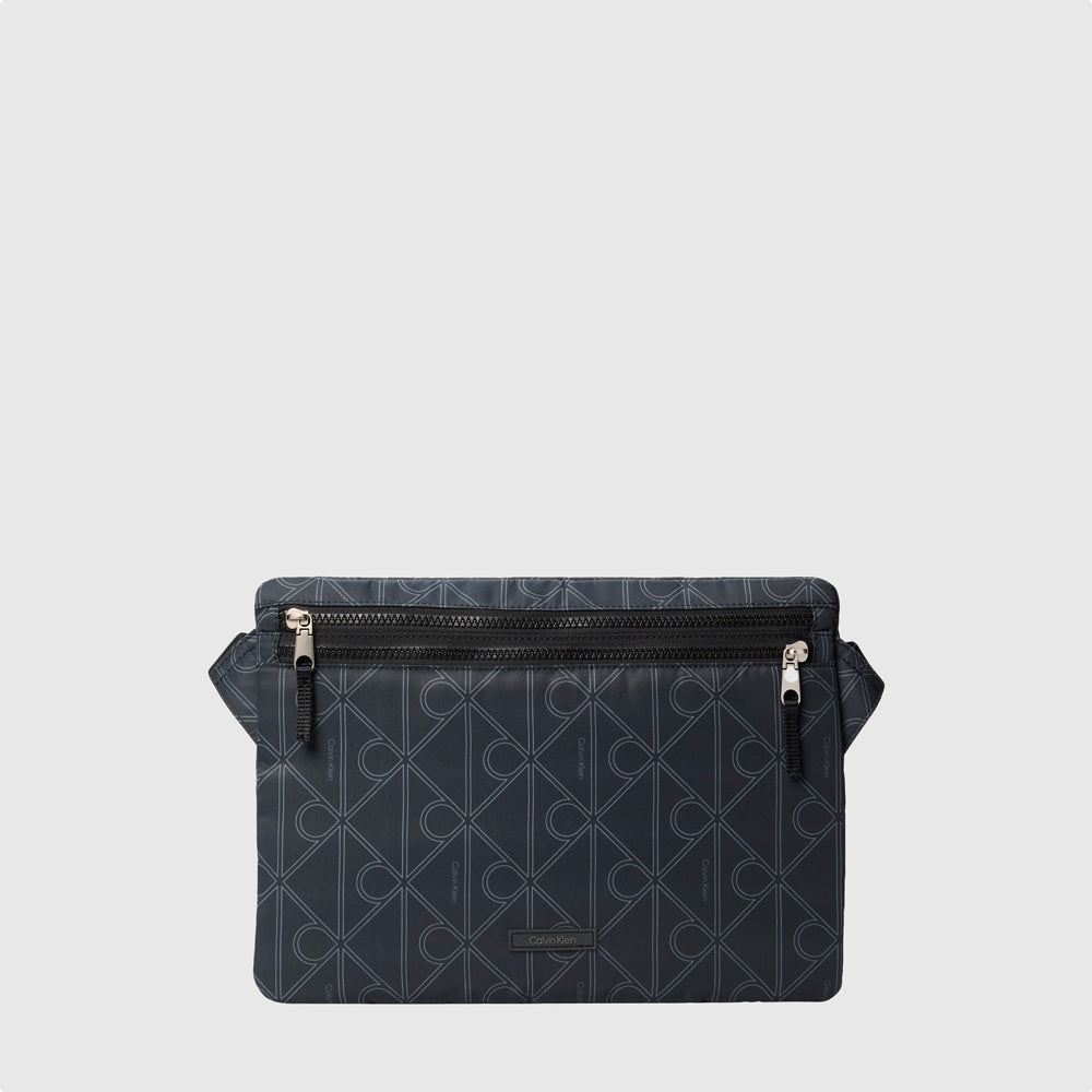 Calvin Klein Aop Nylon Sling Bag - Pirate Black |ThirdBaseUrban