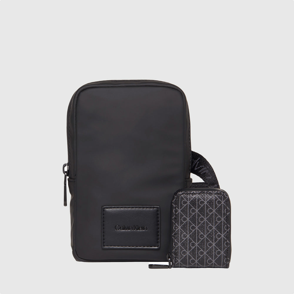Calvin Klein Puffer Utility Phone Crossbody - Black |ThirdBaseUrban