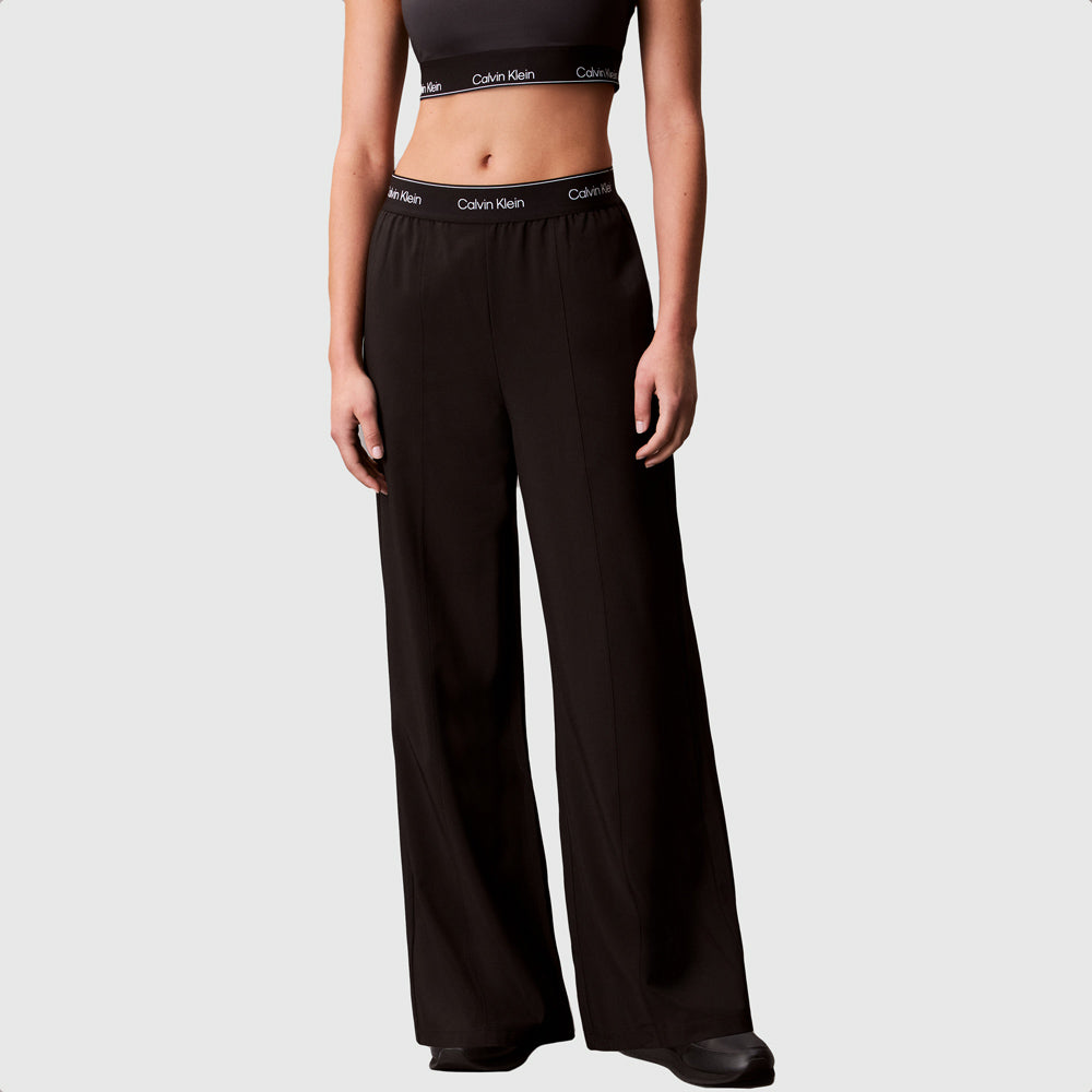 Calvin Klein Wide Leg Track Pant - Black |ThirdBaseUrban