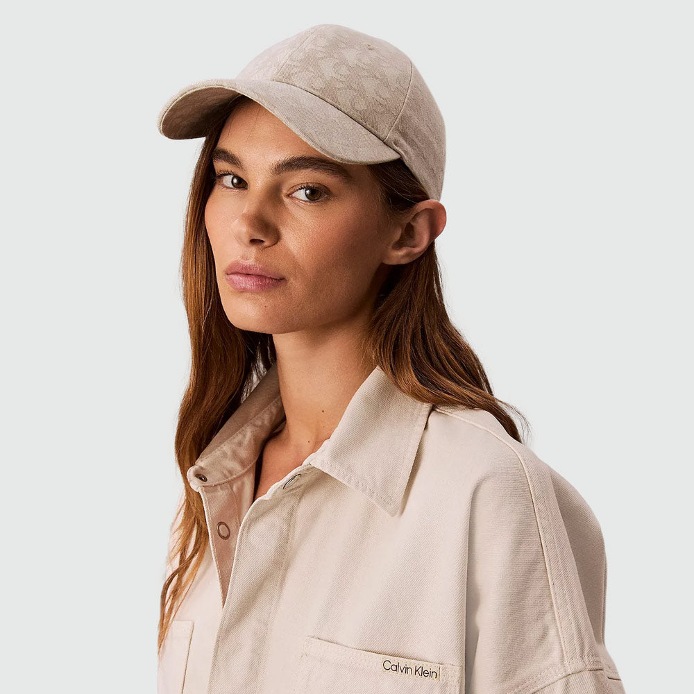 Calvin Klein Aop Baseball Cap - Beige |ThirdBaseUrban