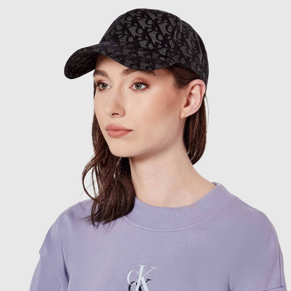 Calvin Klein Monogram Baseball Cap - Black |ThirdBaseUrban