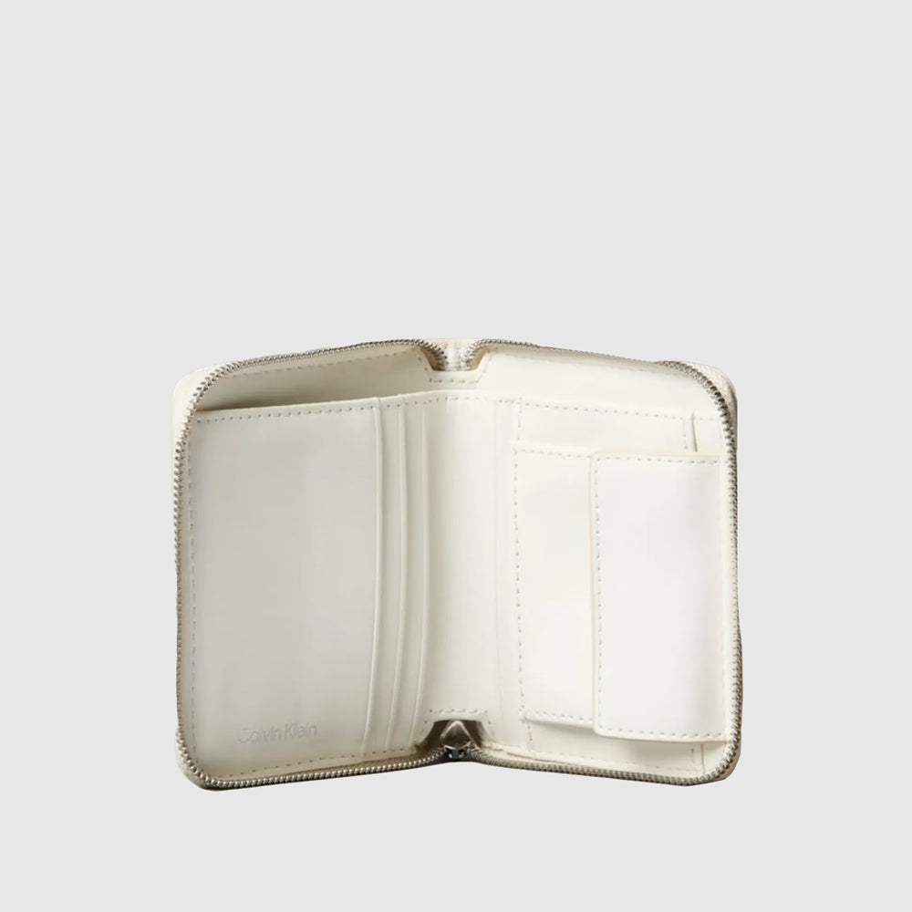 Aop Square Zip Wallet - Offwhite