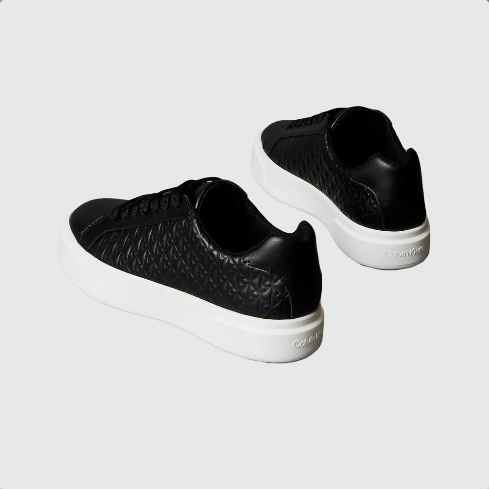 Aop Basket Lace Up Sneaker - Black