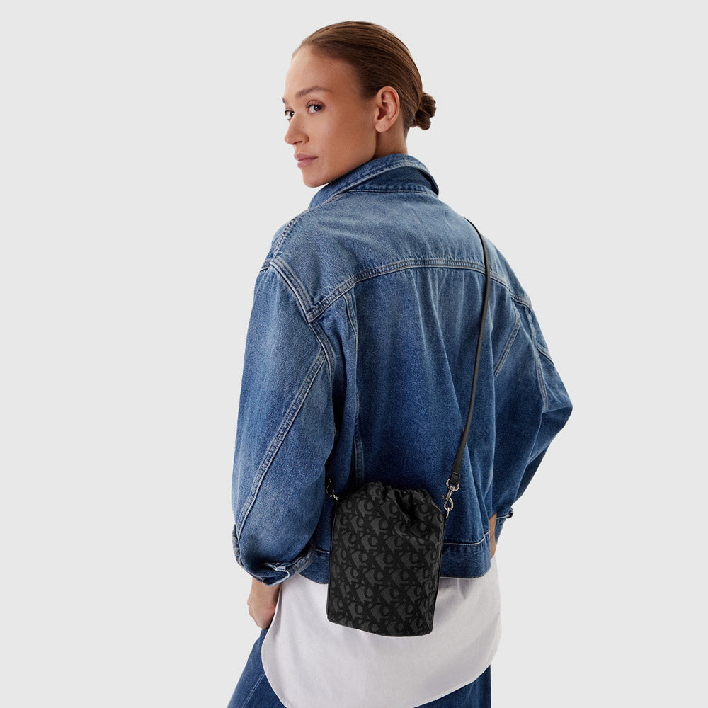 Monogram Bucket Bag - Black