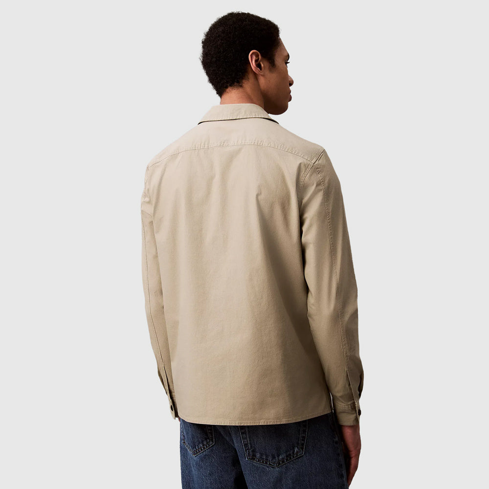 Cotton Cargo Overshirt - Brown
